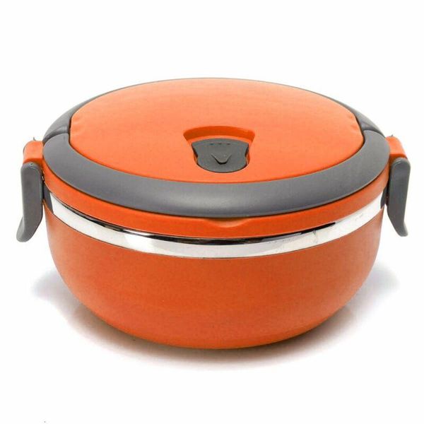 

dinnerware sets 1pcs thermal lunch box stainless steel round insulated containers case kitchen storage