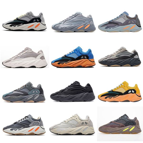 

3m reflective kanye west 700 v2 runing shoes wave runner solid grey magnet teal carbon blue men designer women static sneakers eur 36-45