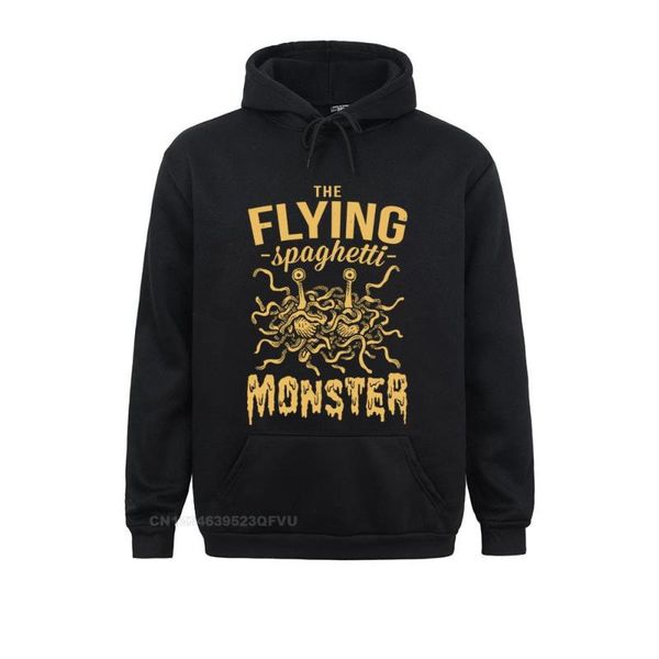 

men's hoodies & sweatshirts the flying spaghetti monster women men funny harajuku round neck monsterism pastafarianism fsm, Black