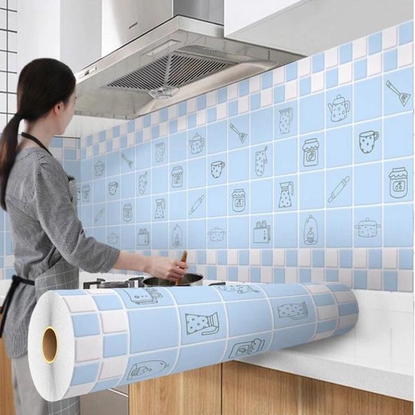 

wall stickers modern living room furniture deskkitchen waterproof wallpapers self adhesive solid color home deco