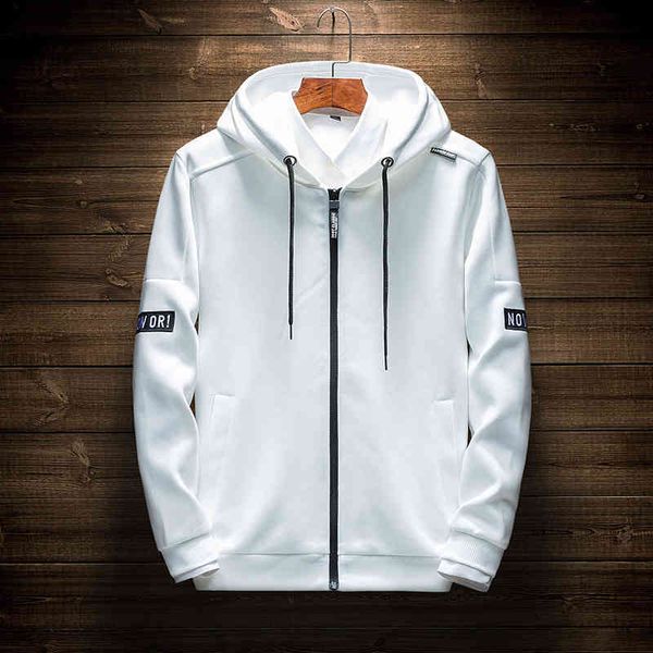 

2019 new spring and autumn men's long sve sweater hooded korean fashion student cardigan leisure sports men, Black