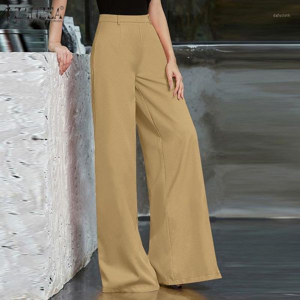 

women's pants & capris women's female culottes 2022 oversized women elegant office work trousers casual ol wide leg pant autumn so, Black;white