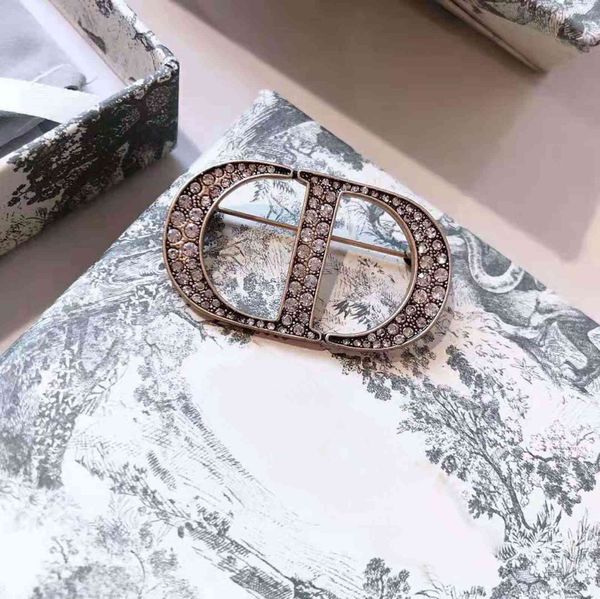 

factory specials aa dijiafeng letter inlaid with diamond rhinestones temperament fashion versatile brooch hairpin accessories female 63ax, Silver