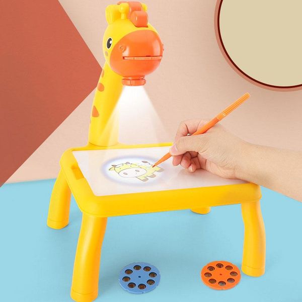 

chair covers children led projector art drawing table toys kids painting board desk arts crafts educational learning paint tools toy for gir