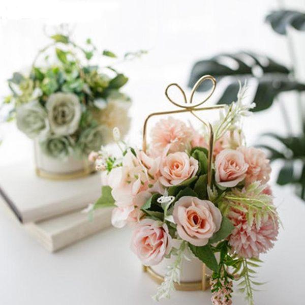 

decorative flowers & wreaths european ceramic vase office coffee deskartificial flower pot home furnishing decoration crafts livingroom