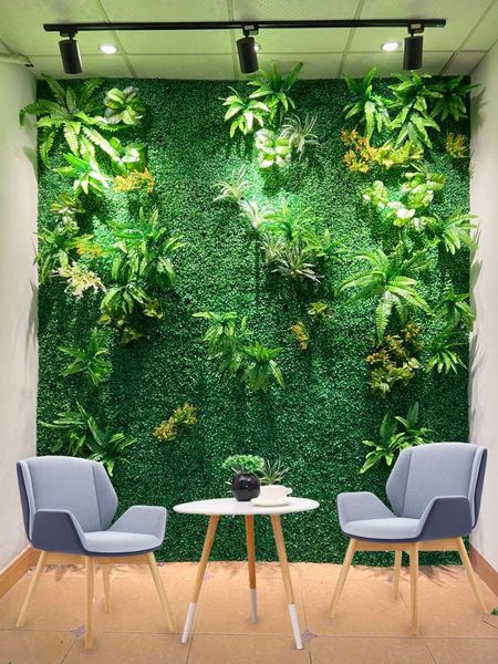

decorative flowers & wreaths artificial plant wall flower panel green plastic lawn tropical leaves diy wedding home decoration accessories