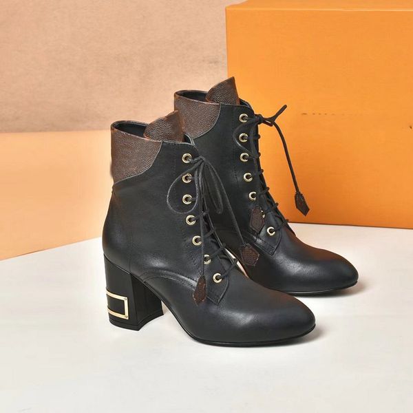 

luxury letter boots women winter sock boot chain leather designer louiings shoes flat mid high heel vutton asdx, Black