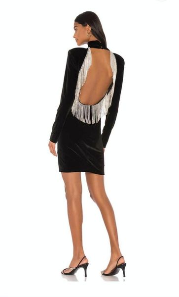 

arrival women good quality black high neck backless diamonds dress party eveing wholesale casual dresses, Black;gray