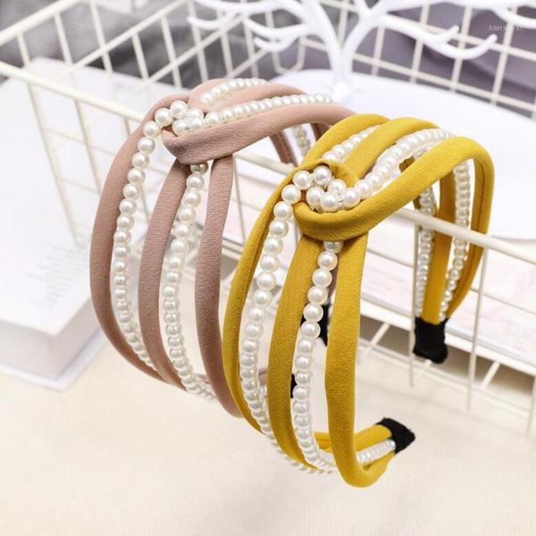 

fashion women pearls headband fresh styles hairband solid hair accessories girls summer hoop1