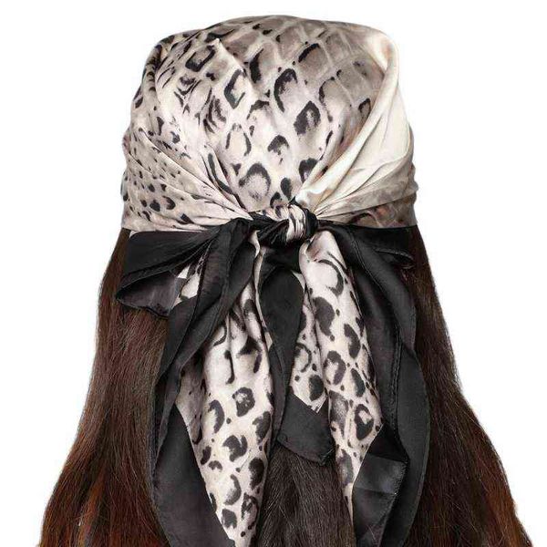 

scarf silk satin luxury snake print square 70cm neckerchief hijab shawl turban head wrap hair accessories bandana hairband women y1108, Blue;gray