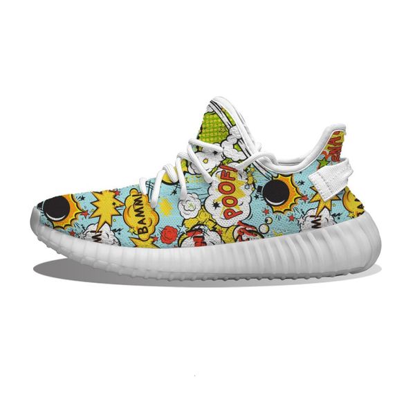 

diy custom wtf bomb burst style comic running sho mh printed mens womens trainers outdoor sports sneakers