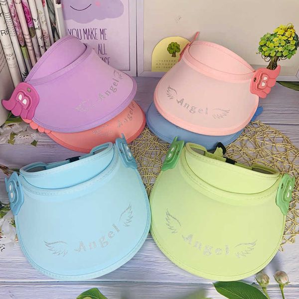 

children cartoon open sun hat wings girls boys, Yellow