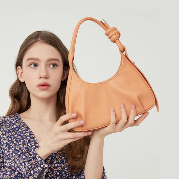 

totes womens luxury designer brand handbags chain crescent underarm bag pu leather shoulder bags pleated messenger bolsa feminina