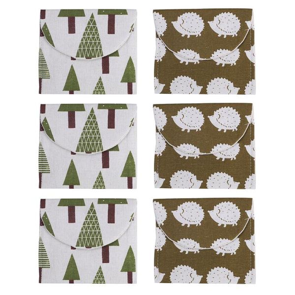 

storage bags 6pcs sanitary napkin travel menstrual pad pouches for