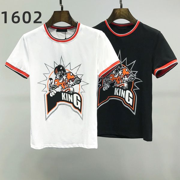 

2021 crown king designers mens t shirt #1602 europe off summer fashion tees luxury stylist classic royal streetwear white tshirts essentials, White;black