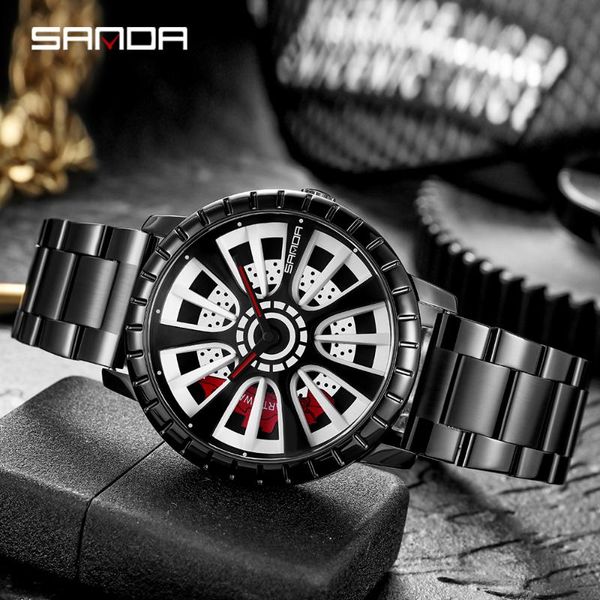 

wristwatches men watches luxury brand sports car dial waterproof men's quartz relogio masculino reloj hombre watch for, Slivery;brown