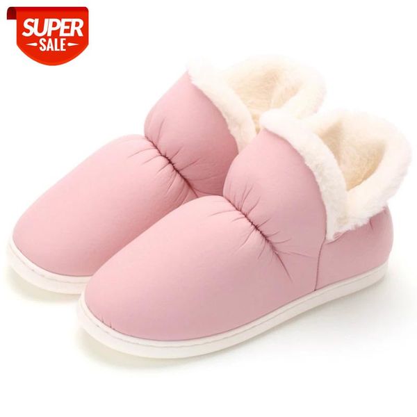 

cotton winter slippers women home slippers indoor shoes fur fluffy slides thick bottom couple house shoes warm zapatos mujer #uo9x, Black