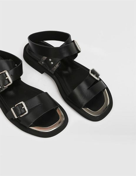 

sandals ilvi-genuine leather handmade vegas black women's sandal women shoes 2021 spring/summer