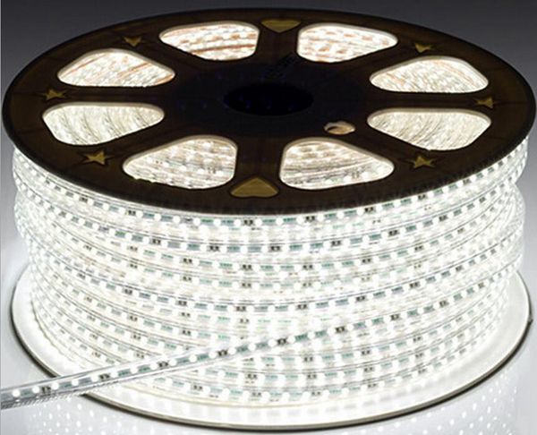 

led strip 220v -240v smd tiras flexible light waterproof warm white blue red green yellow+power plug 100m/lot strips