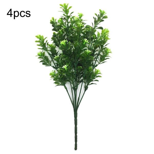 

decorative flowers & wreaths 4pcs artificial plants plastic bean shrubs fake grass leaves simulation greenery bushes home garden office yard