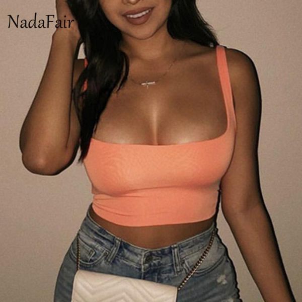 

women's tanks & camis fsda women 2021 summer tank neon backless strap solid party short off the shoulder basic crop, White