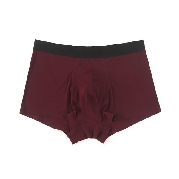 

men's underpants large size ice silk seamless one piece, Black;white