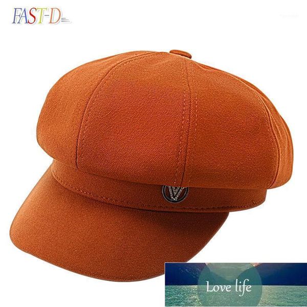 

stingy brim hats fast-d sboy cap for women auutmn winter ladies octagonal hat casual painter fashion beret hats1, Blue;gray