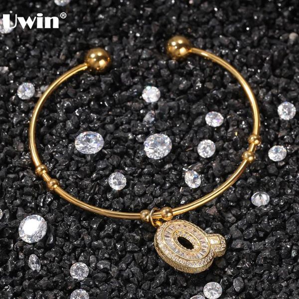 

charm bracelets uwin hip hop jewelry diy initial letters bracelet a-z for girls women fashion punk, Golden;silver