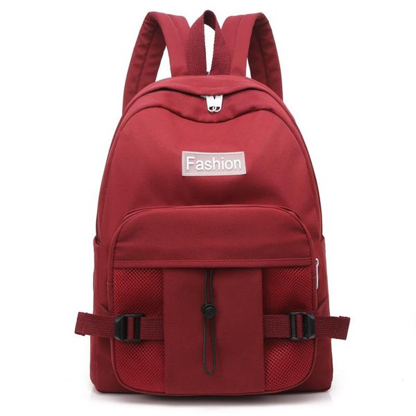 

backpack fashion lapcomputer polyester kds school bags pure color red black white shoulder bag preppy travel backpacks endurable tote