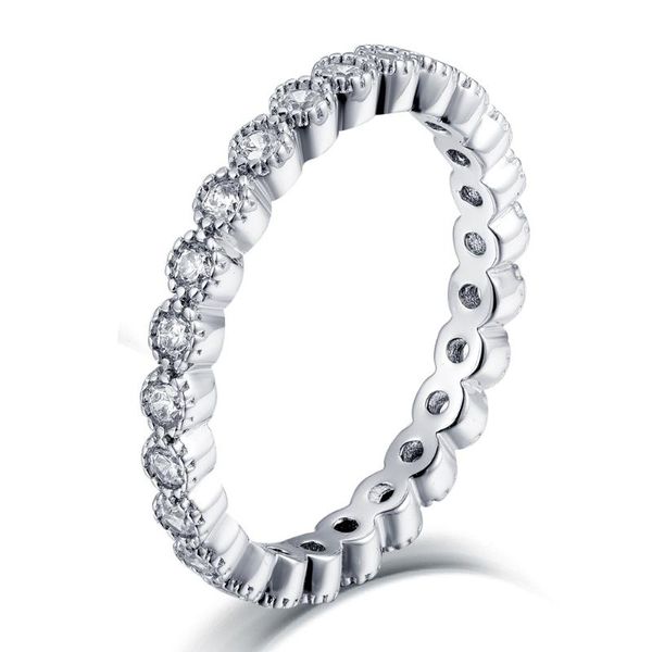 

wedding rings full eternity s925 sterling silver ring ladies wild real index finger forever love tl-358, Slivery;golden