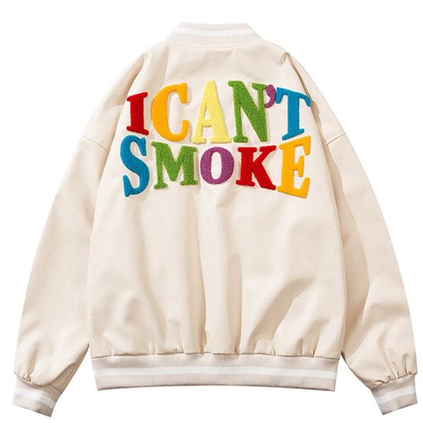 

men's jackets men pu leather patchwork bomber jacket daisy embroidery letter spring and autumn college style baseball 2021, Black;brown