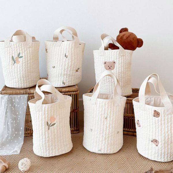 

storage bags compact stroller hanging tote baby bottle bag print nappy diaper totes wear-resistant reusable infant milk for home