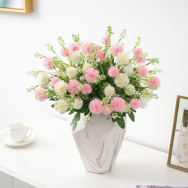

decorative flowers & wreaths artificial dandelion realistic plastic flower pink white fake for wedding decoration home festival party orname