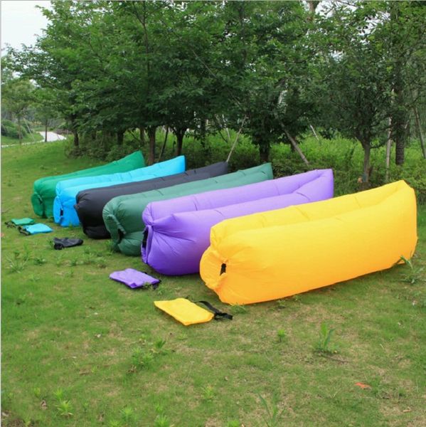 

2017 multicolor fast inflatable camping sofa portable outdoor waterproof polyeste sofa beach chair couch lazy beds hiking sleeping bag