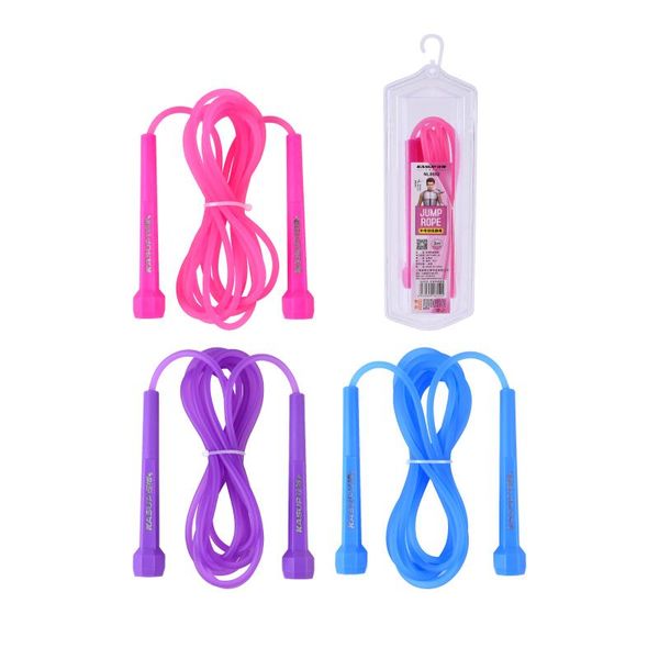 

jump ropes 3m transparent frosted rope handle with antiskid particle universal skipping training for competition