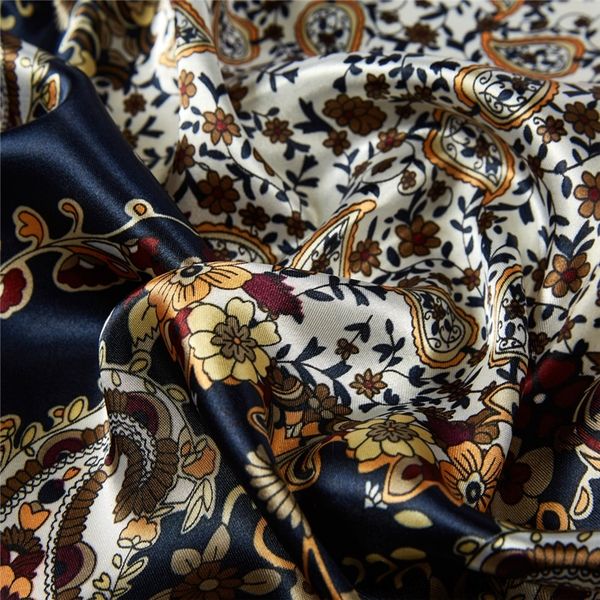 

c7h0 silk 90cm women's versatile shawl small cravat ties simulation silk 90cm simulation women's versatile scarf shawl small scarf, Black;gray