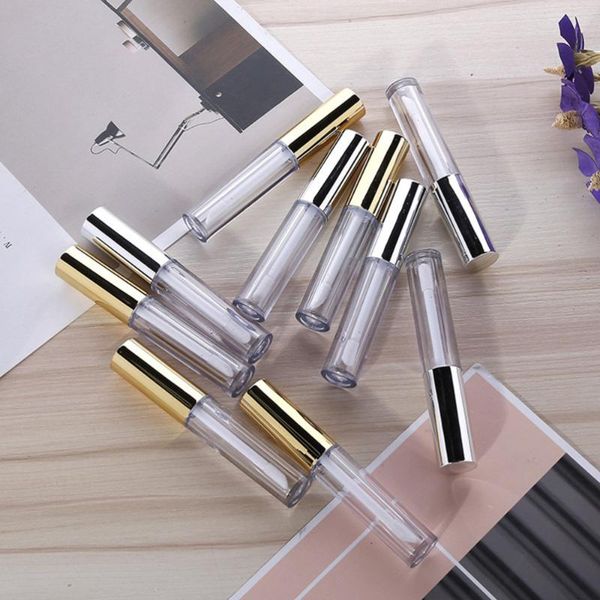 

storage bottles & jars 12pcs labial glair tube lip gloss bottle tubes color container subpackaging holder (silver and golden)