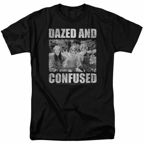 

dazed and confused rock on t shirt licensed comedy movie funny tee new black, White;black