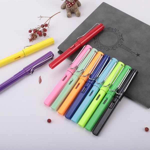 

fountain pens student calligraphy practice smooth writing plastic fine nib pen school office the gi