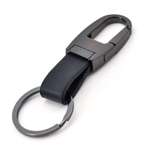 

fashion leather key chain new men women metal waist hanging keychain gift key ring jewelry, Silver