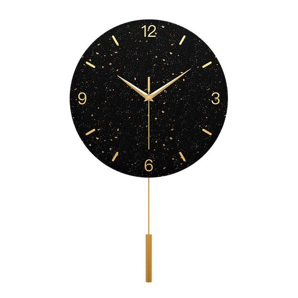 

wall clocks living room clock american style marble hammer home creative watch atmosphere simple personality fashion light luxury