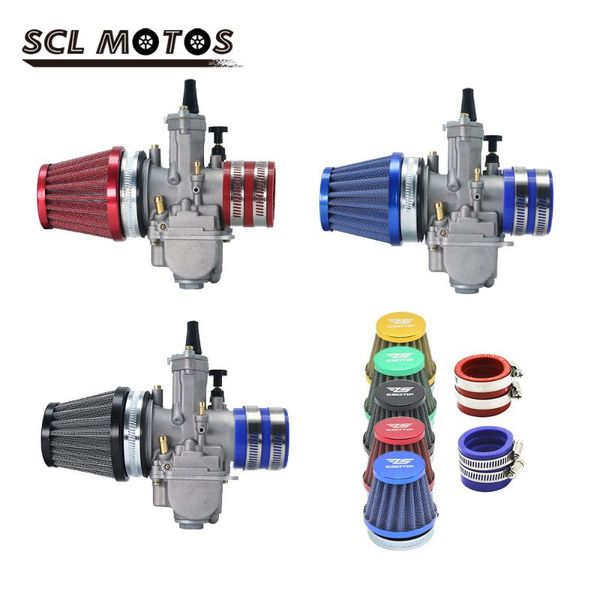 

1set motorcycle 21 24 26 28 30 32 34mm carburetor + air filter intake adapter connector for atv scooter motorbike fuel system