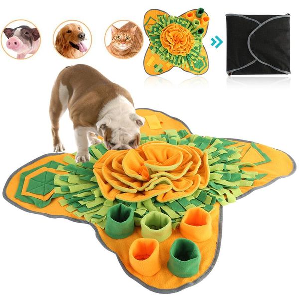 

snuffle mat for dogs pet dog slow feeding puzzle mats washable foraging training puppy doggies kennels & pens