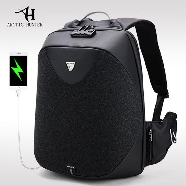 

backpack arctic anti-theft 15.6 lapmen bag school password lock waterproof casual business travel male backpacks