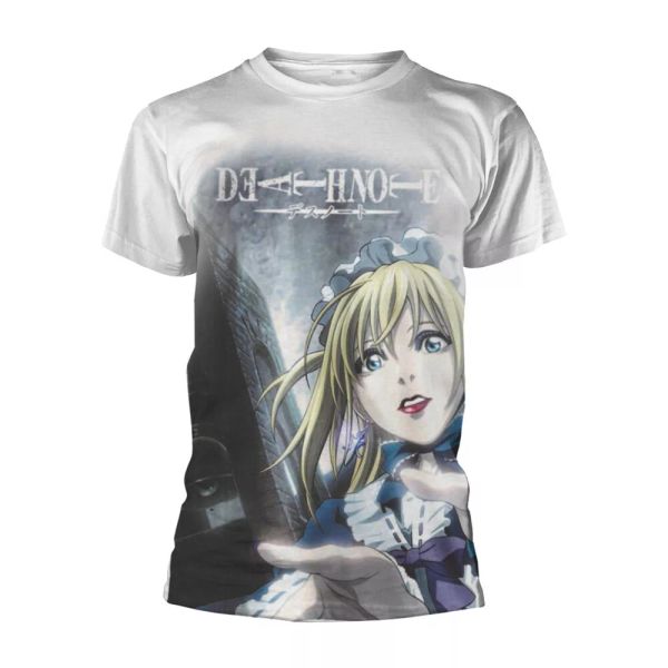 

death note lighting up the darkness (all over) authorized men t-shirt, White;black