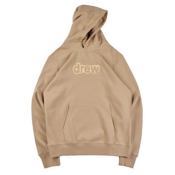 

drew house men women hoodies letter embroidered long sleeve sweatshirts 3 colors high street hooded pullover, Black