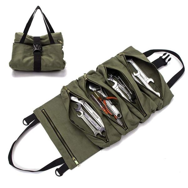 

storage bags 2021 arrival roll tool multi-purpose up bag wrench pouch hanging zipper carrier tote