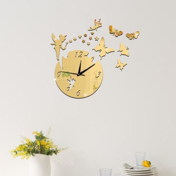 

wall clocks creative fairy decoration clock for home festival party in stock drop