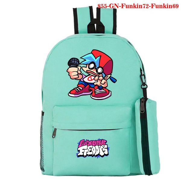 

backpack teenage boys girls with penbag friday night funkin women men cartoon schoolbag teen travel bag bolsas femininas baratas
