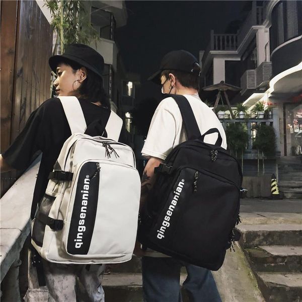 

backpack oxford cloth backpacks school boy women's contrast color fashion lapbag large capacity white kawaii sports